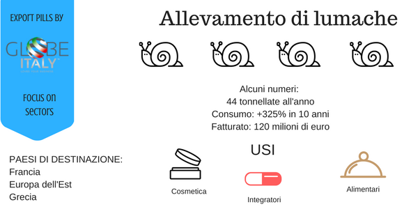 Alcuni dati sull'allevamento di lumache in Italia